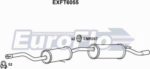 EuroFlo EXFT6055 - Глушник вихлопних газів кінцевий autozip.com.ua