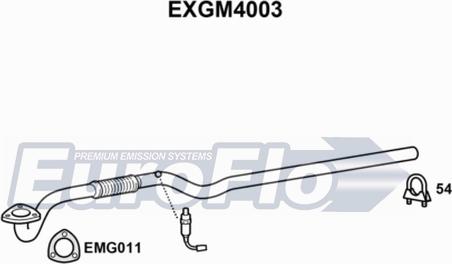 EuroFlo EXGM4003 - Труба вихлопного газу autozip.com.ua