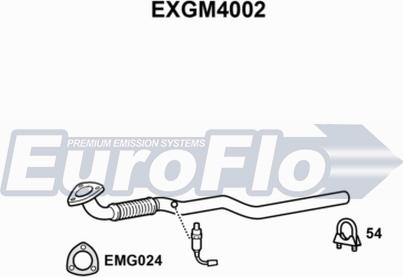 EuroFlo EXGM4002 - Труба вихлопного газу autozip.com.ua