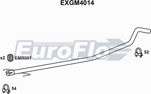 EuroFlo EXGM4014 - Труба вихлопного газу autozip.com.ua