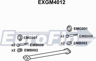 EuroFlo EXGM4012 - Труба вихлопного газу autozip.com.ua