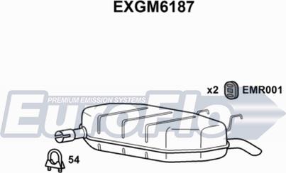 EuroFlo EXGM6187 - Глушник вихлопних газів кінцевий autozip.com.ua