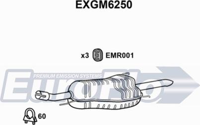 EuroFlo EXGM6250 - Глушник вихлопних газів кінцевий autozip.com.ua