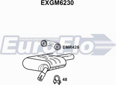 EuroFlo EXGM6230 - Глушник вихлопних газів кінцевий autozip.com.ua