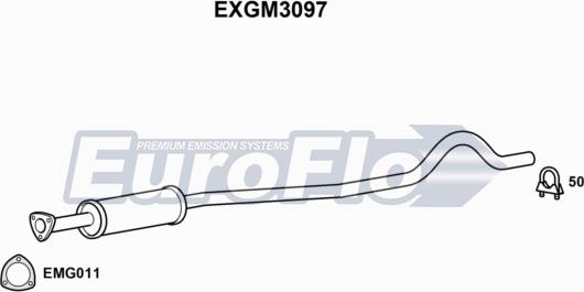 EuroFlo EXGM3097 - Середній глушник вихлопних газів autozip.com.ua