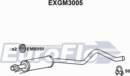 EuroFlo EXGM3005 - Середній глушник вихлопних газів autozip.com.ua