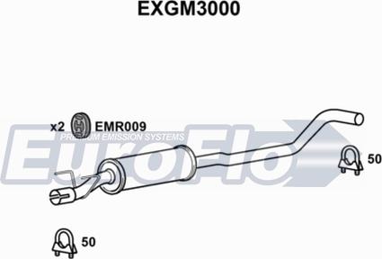 EuroFlo EXGM3000 - Середній глушник вихлопних газів autozip.com.ua