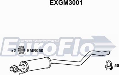 EuroFlo EXGM3001 - Середній глушник вихлопних газів autozip.com.ua