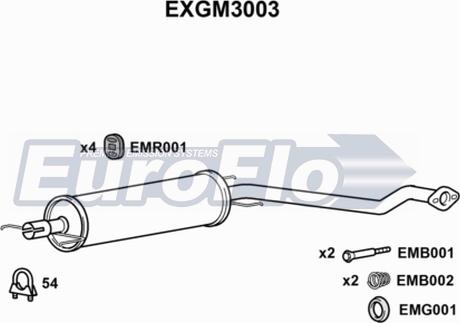 EuroFlo EXGM3003 - Середній глушник вихлопних газів autozip.com.ua