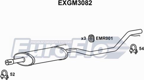 EuroFlo EXGM3082 - Середній глушник вихлопних газів autozip.com.ua