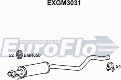 EuroFlo EXGM3031 - Середній глушник вихлопних газів autozip.com.ua