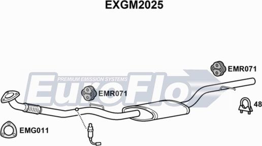EuroFlo EXGM2025 - Труба вихлопного газу autozip.com.ua