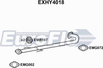 EuroFlo EXHY4018 - Труба вихлопного газу autozip.com.ua