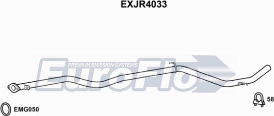 EuroFlo EXJR4033 - Труба вихлопного газу autozip.com.ua