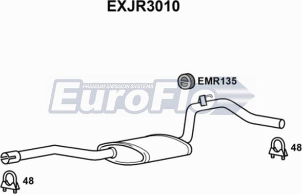 EuroFlo EXJR3010 - Середній глушник вихлопних газів autozip.com.ua