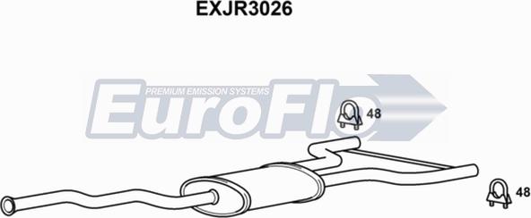 EuroFlo EXJR3026 - Середній глушник вихлопних газів autozip.com.ua