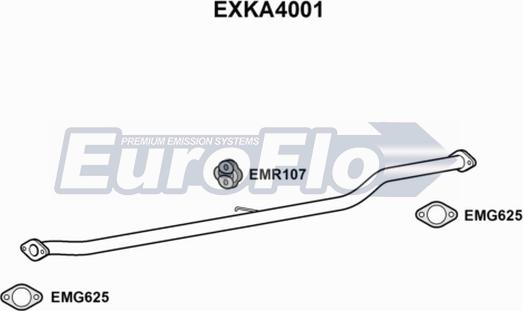 EuroFlo EXKA4001 - Труба вихлопного газу autozip.com.ua