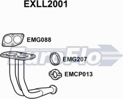 EuroFlo EXLL2001 - Труба вихлопного газу autozip.com.ua