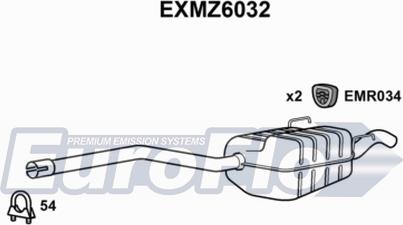 EuroFlo EXMZ6032 - Глушник вихлопних газів кінцевий autozip.com.ua