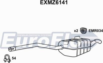 EuroFlo EXMZ6141 - Глушник вихлопних газів кінцевий autozip.com.ua