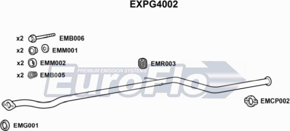 EuroFlo EXPG4002 - Труба вихлопного газу autozip.com.ua