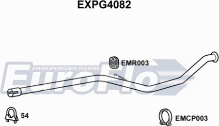 EuroFlo EXPG4082 - Труба вихлопного газу autozip.com.ua