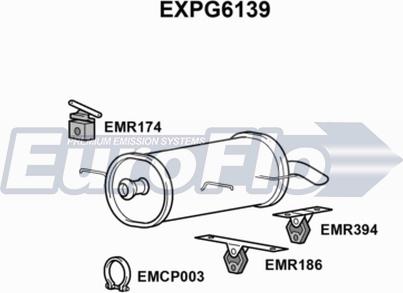 EuroFlo EXPG6139 - Глушник вихлопних газів кінцевий autozip.com.ua