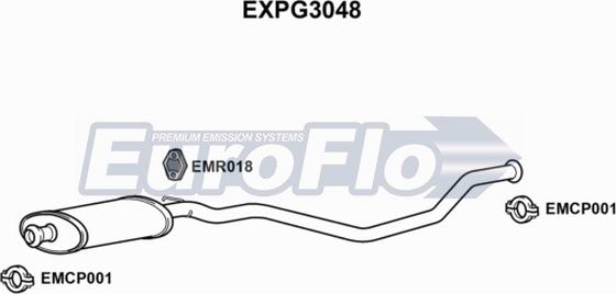 EuroFlo EXPG3048 - Середній глушник вихлопних газів autozip.com.ua