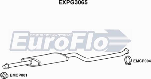 EuroFlo EXPG3065 - Середній глушник вихлопних газів autozip.com.ua