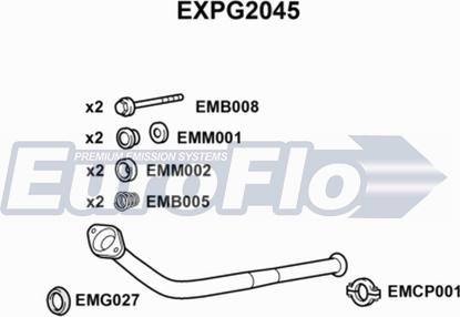 EuroFlo EXPG2045 - Труба вихлопного газу autozip.com.ua