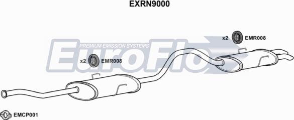 EuroFlo EXRN9000 - Середній / кінцевий глушник ОГ autozip.com.ua