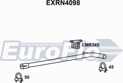 EuroFlo EXRN4098 - Труба вихлопного газу autozip.com.ua