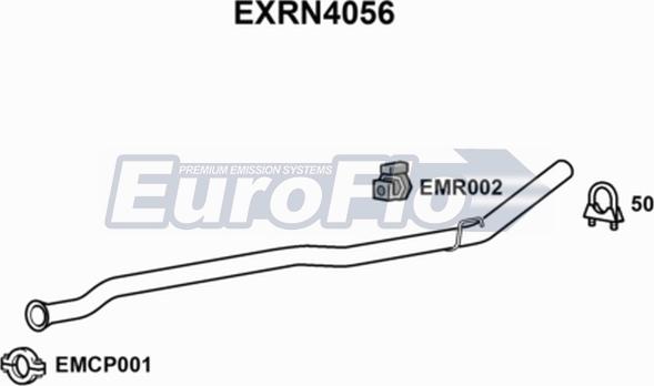 EuroFlo EXRN4056 - Труба вихлопного газу autozip.com.ua