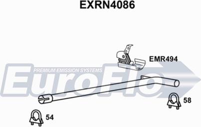 EuroFlo EXRN4086 - Труба вихлопного газу autozip.com.ua