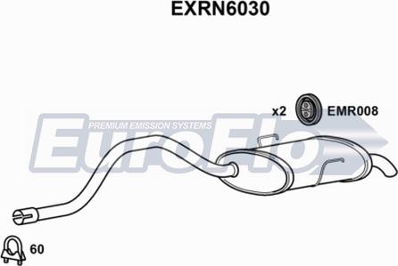 EuroFlo EXRN6030 - Глушник вихлопних газів кінцевий autozip.com.ua