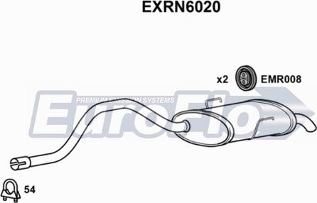 EuroFlo EXRN6020 - Глушник вихлопних газів кінцевий autozip.com.ua