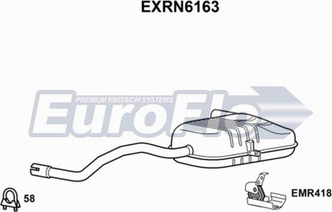 EuroFlo EXRN6163 - Глушник вихлопних газів кінцевий autozip.com.ua