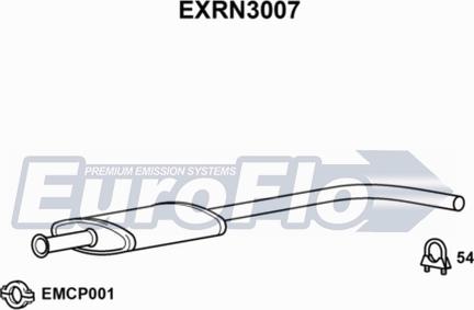 EuroFlo EXRN3007 - Середній глушник вихлопних газів autozip.com.ua