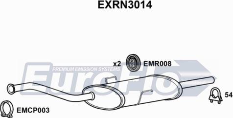 EuroFlo EXRN3014 - Середній глушник вихлопних газів autozip.com.ua