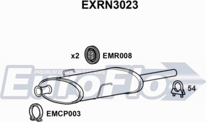 EuroFlo EXRN3023 - Середній глушник вихлопних газів autozip.com.ua