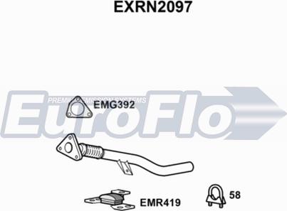 EuroFlo EXRN2097 - Труба вихлопного газу autozip.com.ua