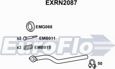 EuroFlo EXRN2087 - Труба вихлопного газу autozip.com.ua