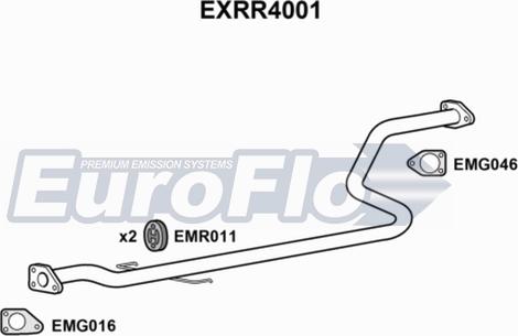 EuroFlo EXRR4001 - Труба вихлопного газу autozip.com.ua