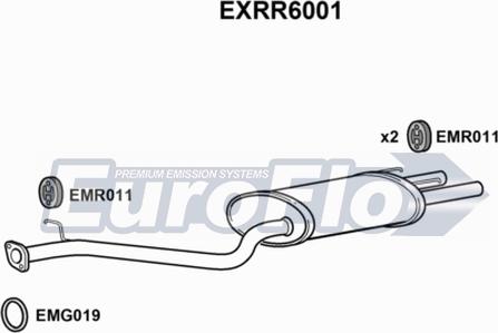 EuroFlo EXRR6001 - Глушник вихлопних газів кінцевий autozip.com.ua