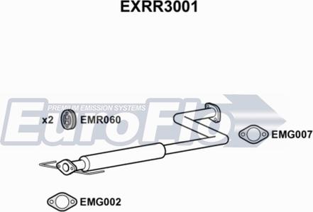 EuroFlo EXRR3001 - Середній глушник вихлопних газів autozip.com.ua