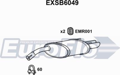 EuroFlo EXSB6049 - Глушник вихлопних газів кінцевий autozip.com.ua