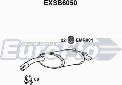 EuroFlo EXSB6050 - Глушник вихлопних газів кінцевий autozip.com.ua