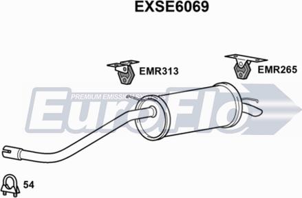 EuroFlo EXSE6069 - Глушник вихлопних газів кінцевий autozip.com.ua