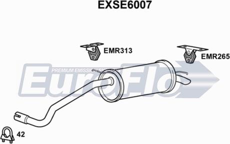 EuroFlo EXSE6007 - Глушник вихлопних газів кінцевий autozip.com.ua