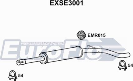 EuroFlo EXSE3001 - Середній глушник вихлопних газів autozip.com.ua